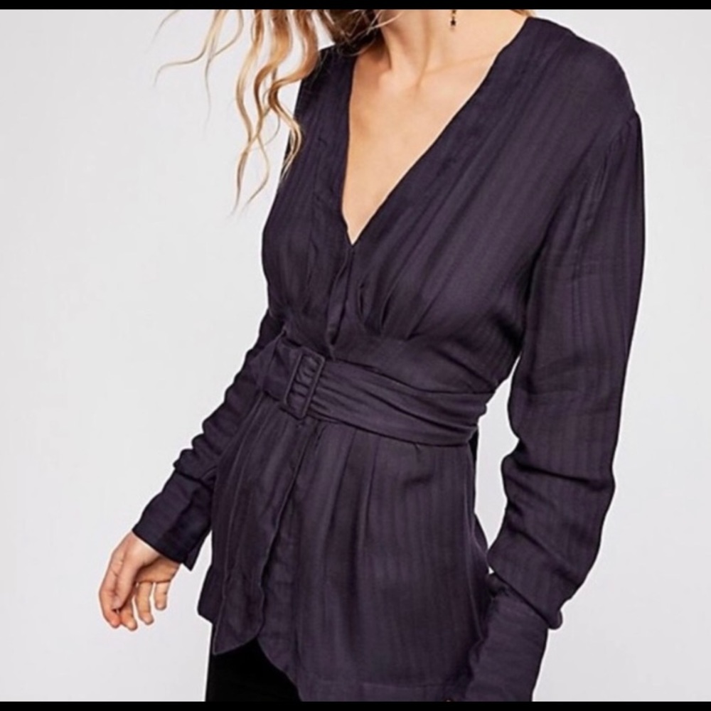 Free People belted shirt tunic menswear workwear